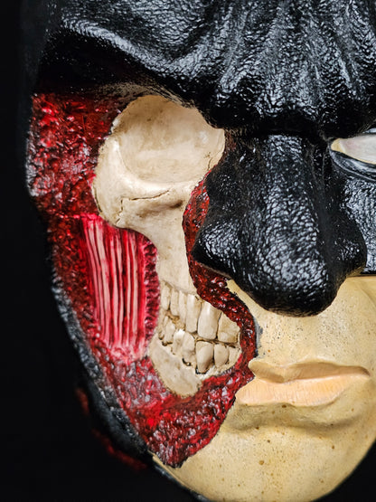 Shadow Knight – close-up right half face, skull detail visible, limited edition sculpture
