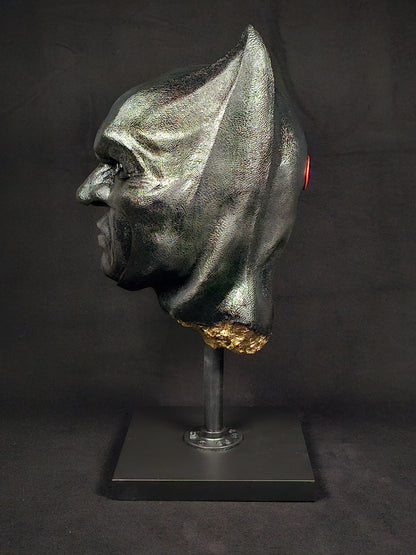 Shadow Knight Gilded – right side view, hand-finished limited edition gold sculpture