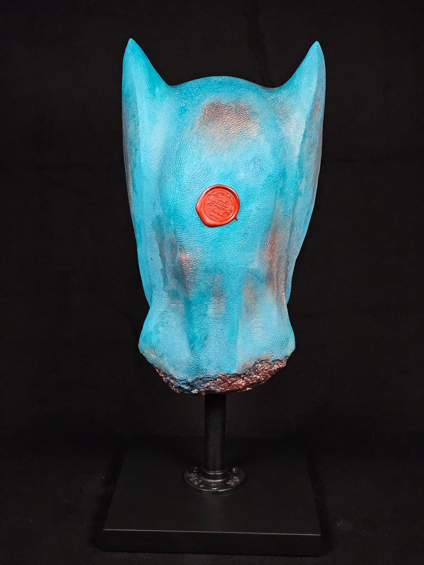 Shadow Knight Oxidized Copper Edition – three-quarter angle, dark art collectible
