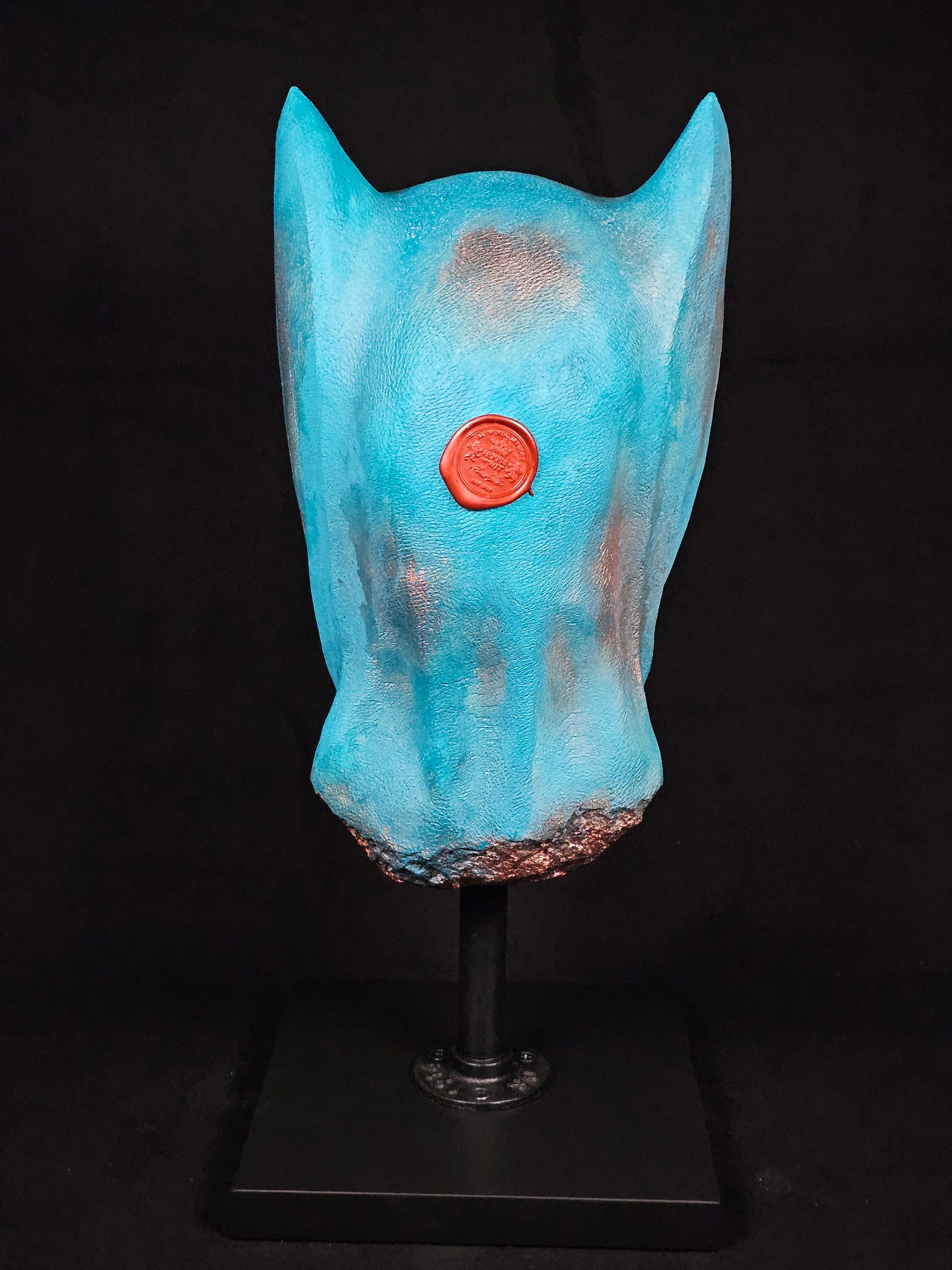 Shadow Knight Oxidized Copper Edition – three-quarter angle, dark art collectible
