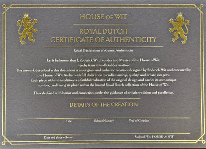 Shadow Knight Gilded – Certificate of Authenticity with wax seal