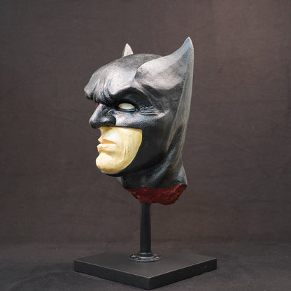 Shadow Knight: limited edition resin sculpture head on display stand; hand-sculpted and meticulously painted.